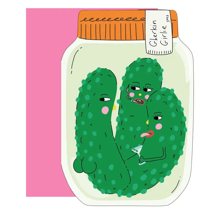 Gherkin Girlie Card