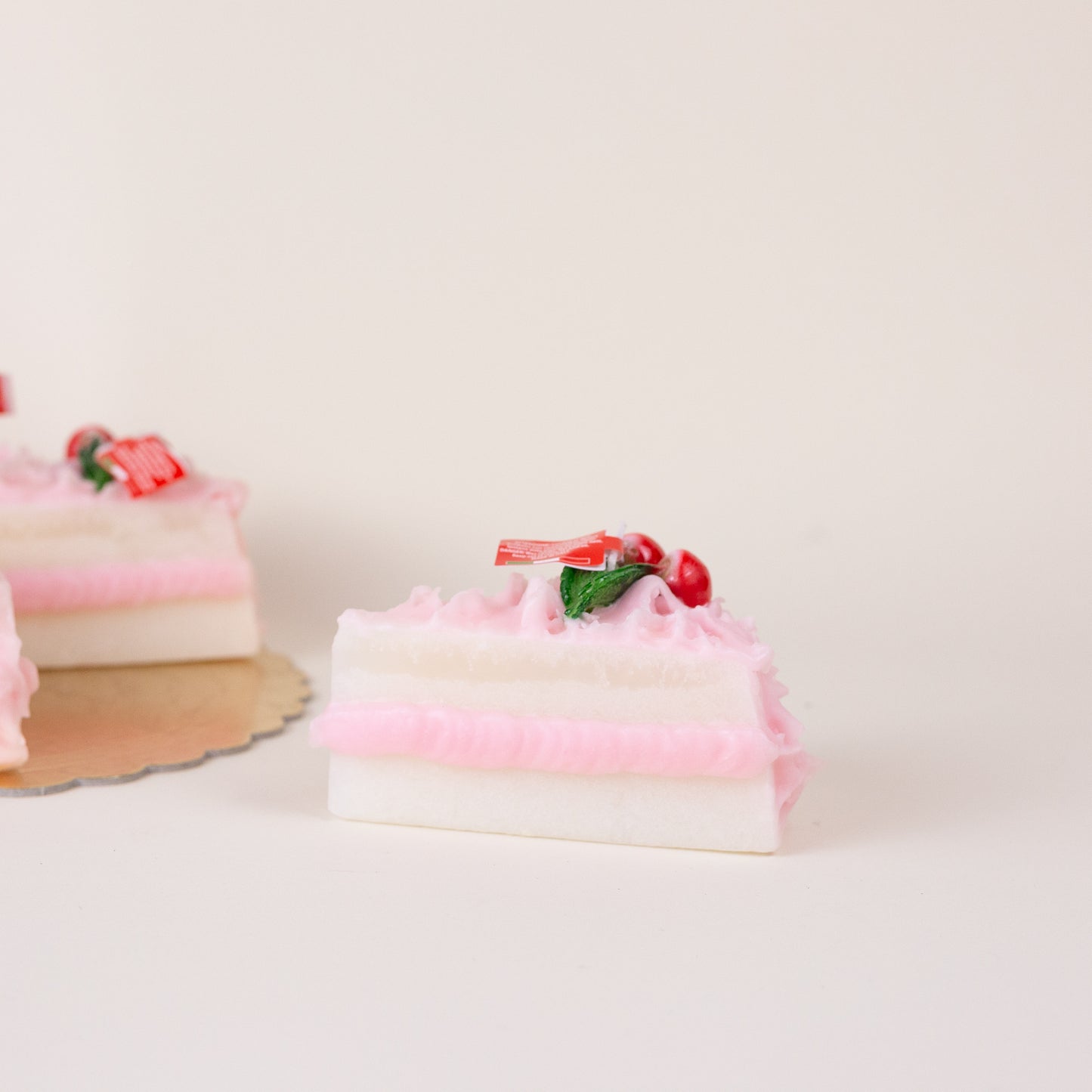 Cherry Cake Slice Candle
