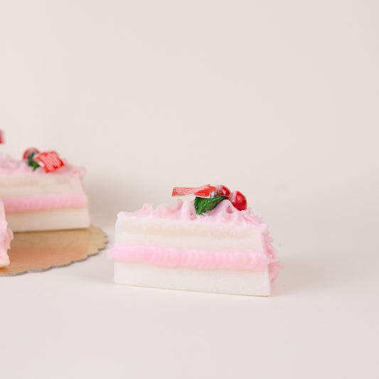 Cherry Cake Slice Candle