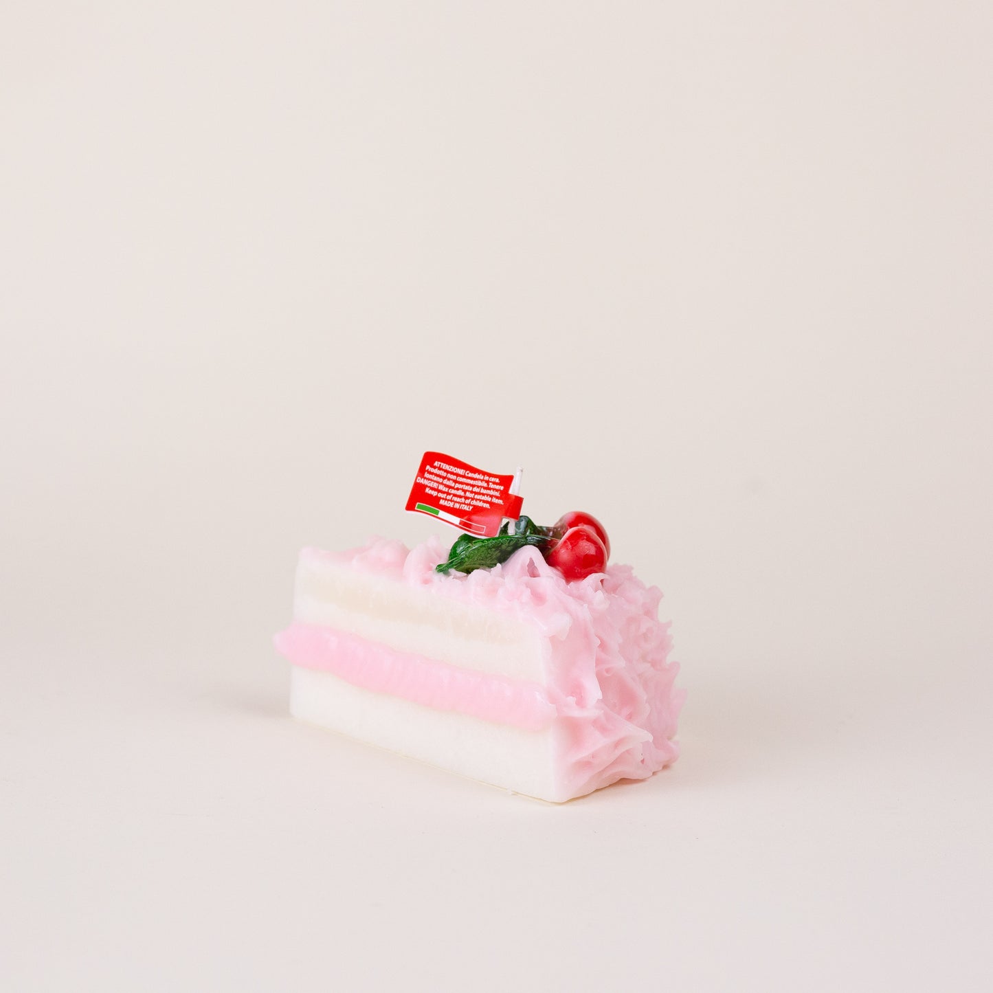 Cherry Cake Slice Candle