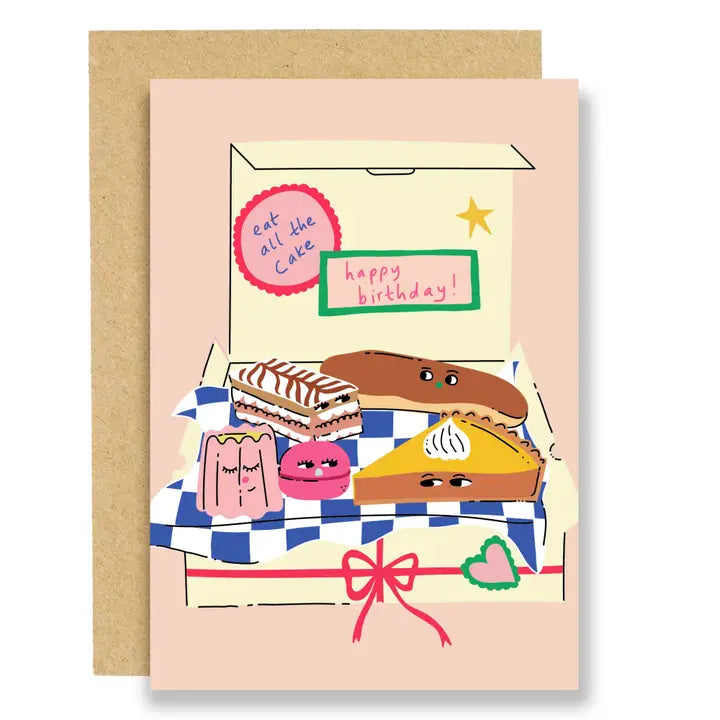 Cake Box Birthday Card