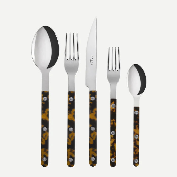 Sabre Bistrot 5 Piece Flatware Setting - Tortoise