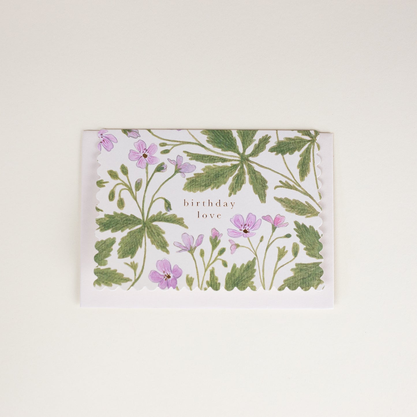 Geranium Birthday Love Card