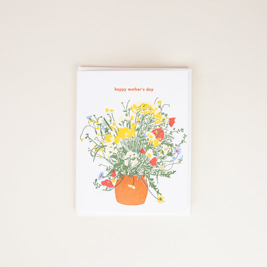 Mother's Day Bouquet Letterpress Card