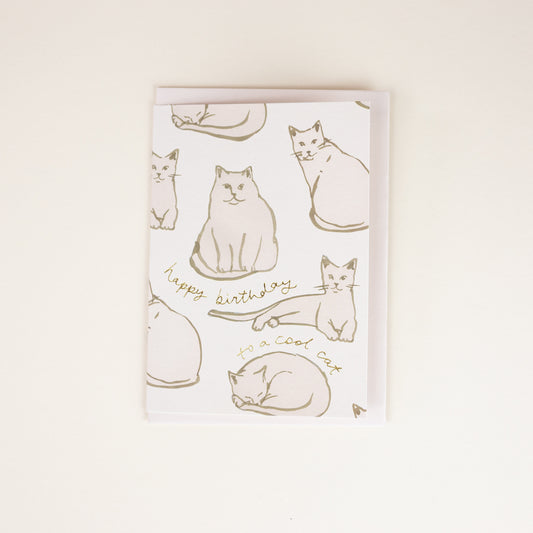 Cool Cat Birthday Card