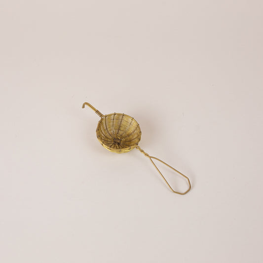 Bellocq Brass Small Basket Tea Strainer