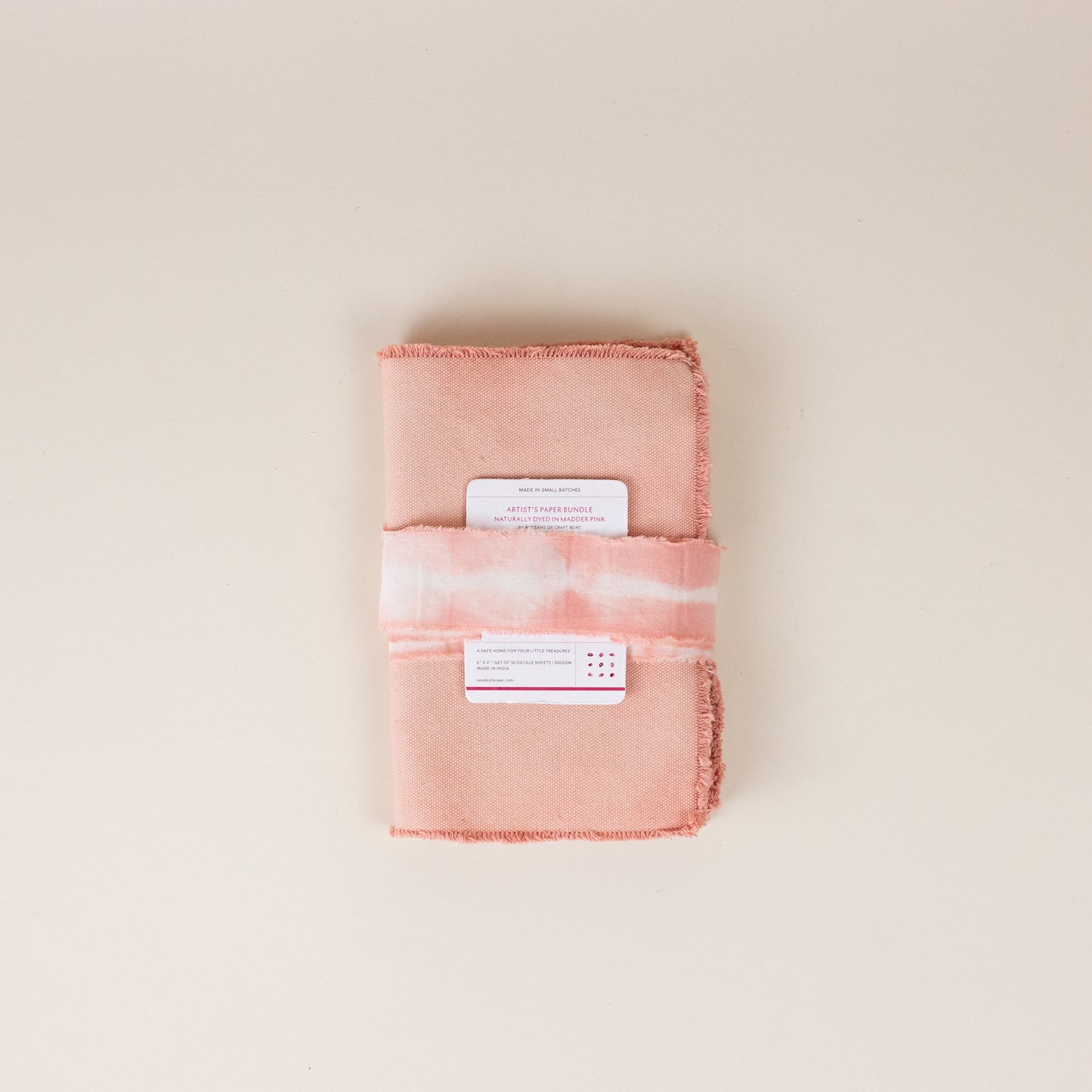 Natural Dyed Artist Paper Bundle Madder Pink