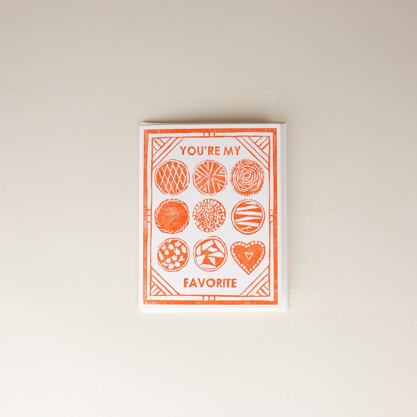 You're My Favorite Letterpress Card