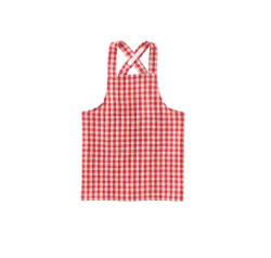 Linen Kids Apron - Red