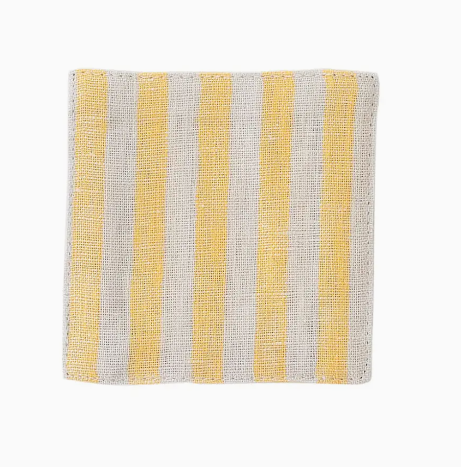 Linen Coaster - Yellow