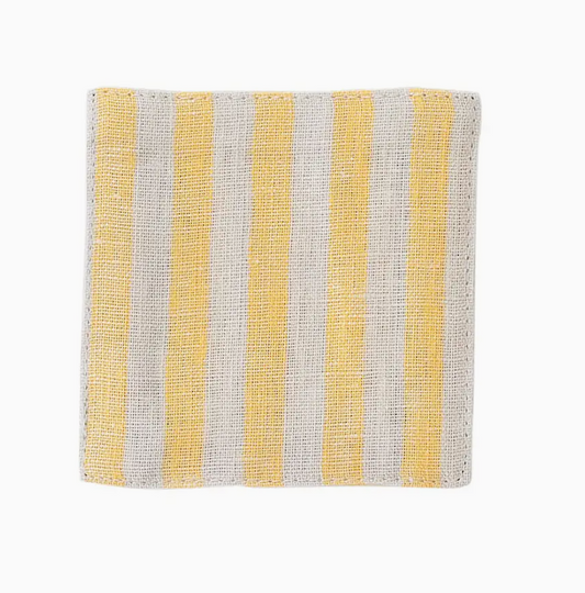 Linen Coaster - Yellow