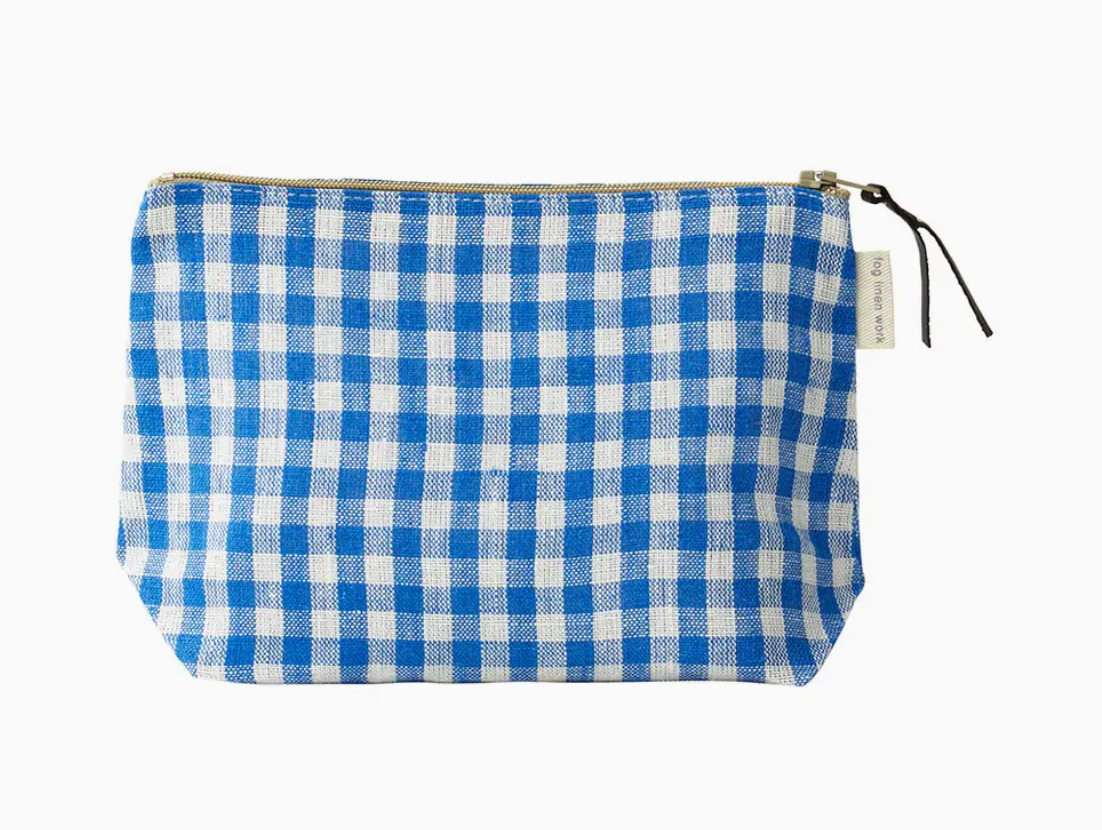 Small Pouch - Blue Check