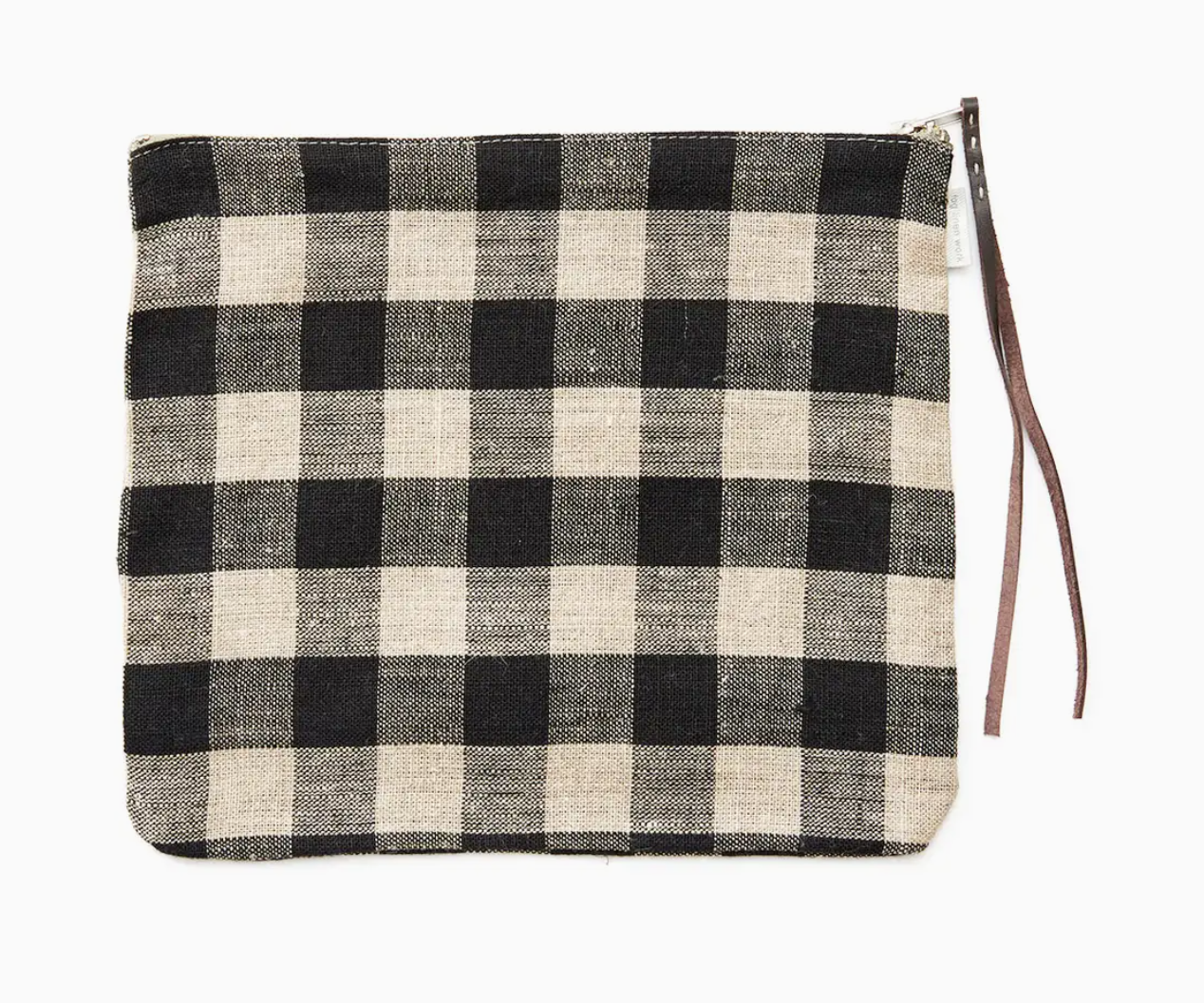 Large Pouch - Natural Check