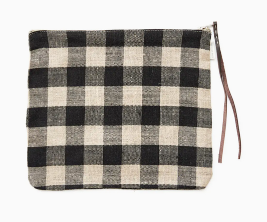 Large Pouch - Natural Check